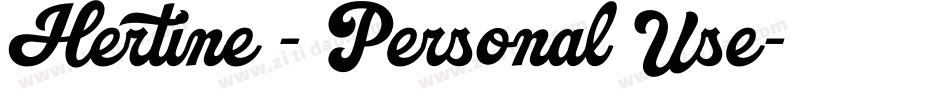 Hertine - Personal Use字体转换